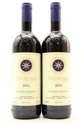 (2) 2016 Tenuta San Guido Sassicaia Bolgheri, Tuscany [JR17.5] [RP100] [WE98]