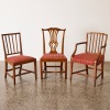 Three Georgian Chairs With Ornate Backrests