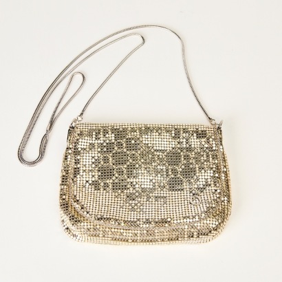 Oroton Silver Mesh Evening Bag