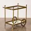 A Jonathan Adler Cheval Brass Bar Cart