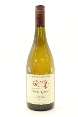 (1) 2013 Boundary Vineyards Paper Lane Pinot Gris, Waipara