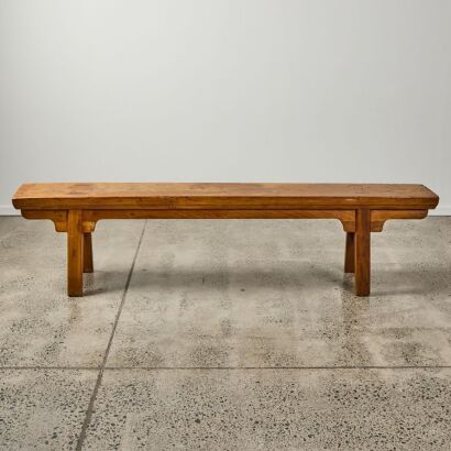 A Chinese Qing dynasty old wooden bench