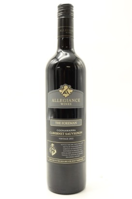 (1) 2022 Allegiance Wines The Foreman Cabernet Sauvignon, Coonawarra