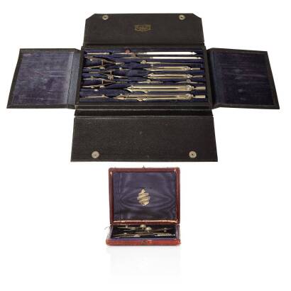 A Cased Set of Vintage Stanley Engineering Drawing Implements
