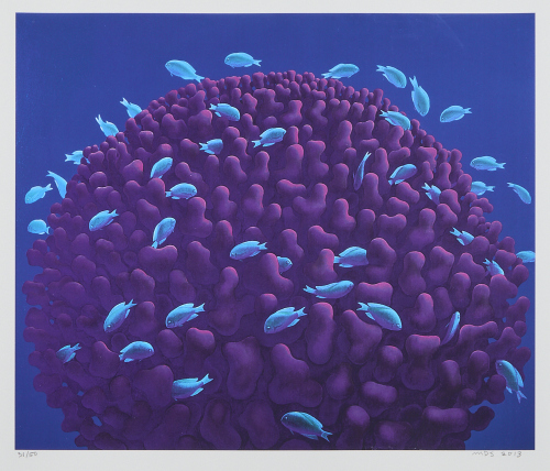 MICHAEL SMITHER Coral Head with Fish