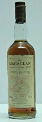 (1) 1962 Macallan 25 year Old Anniversary Whisky (bottled 1988), Speyside