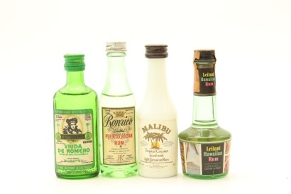 (1) Rum Miniatures, 4 Bottles Sold as One Lot