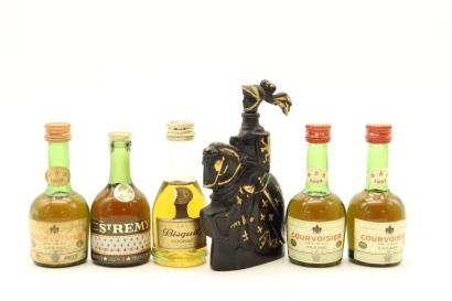 (1) Cognac Miniatures, 6 Bottles Sold as One Lot