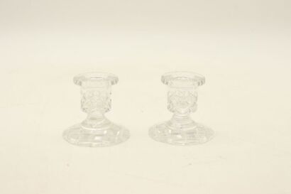 Two Crystal Candle Holders