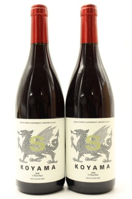 (2) 2018 Koyama Williams' Vineyard "S" Pinot Noir, Waipara Valley