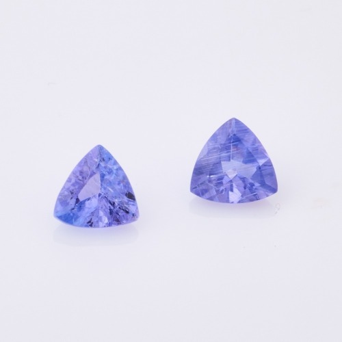 A Loose .52ct Trillion Cut Tanzanite Pair