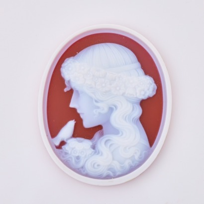 High Quality, Hand Carved Sardonyx Cameo