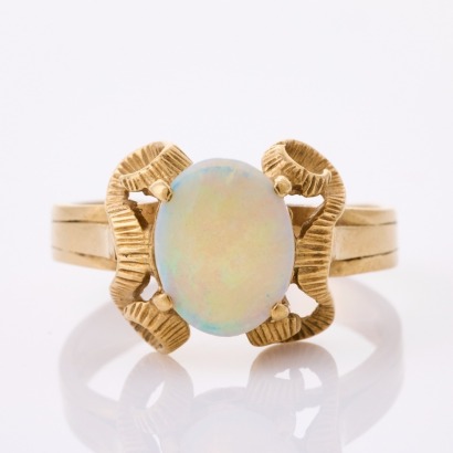 9ct Yellow Gold, Opal Ring