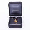 Tiffany & Co, 18ct Rose Gold Diamond Set, Small Daisy Key Pendant on Chain, with Box - 2