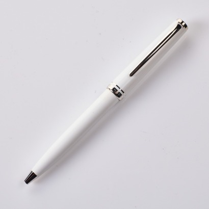 Montblanc Cruise Collection 111824 Twist Top White Ballpoint Pen with Box