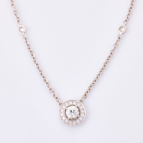 18ct White Gold, Modern, 1.60ct Diamond Necklace