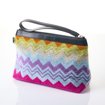 Missoni, Multicolour Zig-zag Towelling Cosmetic bag