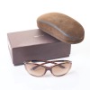 Tom Ford, Jennifer Rectangular Gradient Brown Sunglasses with Box - 2