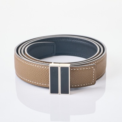 Hermès Reversible Etoupe Epsom Noir Belt