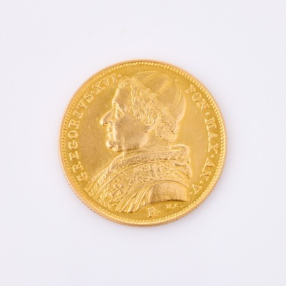 10 Scudi - Gregorio XVI Gold Coin, circa 1835