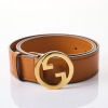 Gucci, Ciny Lux Cognac Calfskin Leather Blondie Buckle Belt with Box - As new