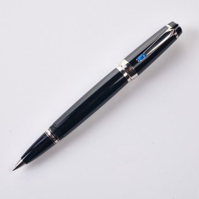 Montblanc Boheme Blue Sapphire Platinum Ballpoint Pen with Box