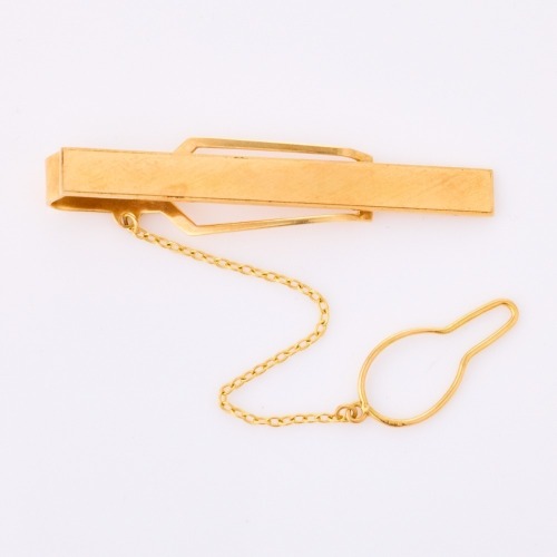 18ct Yellow Gold, Textured Tie Clip