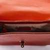 Ralph Lauren, Orange Pebbled Leather Crossbody Bag - 3