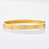 18ct Yellow Gold, 1.30ct Diamond Set Hinged Bangle