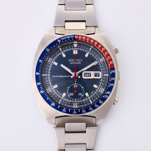 Stainless Steel, 41mm Seiko 6139-6002 "Resist" Chronograph Automatic Wristwatch