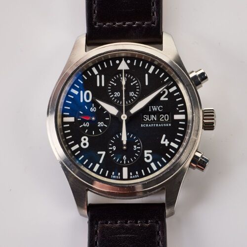 Stainless Steel, 42mm IWC Pliots Chronograph Automatic Wristwatch