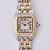 Stainless Steel / Gold, 22mm Cartier Santos Panthere Small Model Quartz Wristwatch