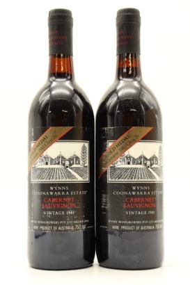 (2) 1981 Wynns Coonawarra Estate Black Label Cabernet Sauvignon, Coonawarra