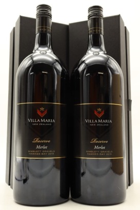 (2) 2015 Villa Maria Reserve Merlot, Gimblett Gravels, 1500ml (GB)