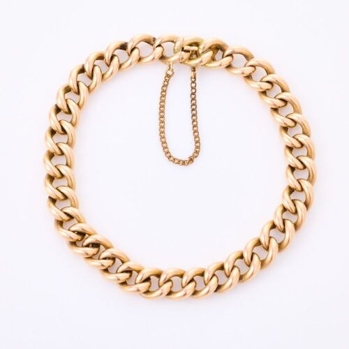 10ct Yellow Gold, Hollow Curb Link Bracelet