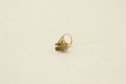 A 18k Gold Plated Jade Ring