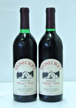 (2) 1991 Stonecroft Cabernet Sauvignon/Merlot, Gimblett Gravels(IN)