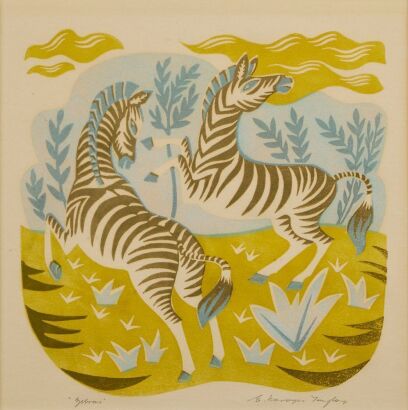 E MERVYN TAYLOR Zebras