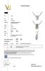 18ct White Gold, Modern, .39ct Princess Cut Diamond Pendant on 45cm Chain - 2