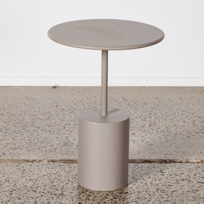 A Minimal Grey Metal Side Table