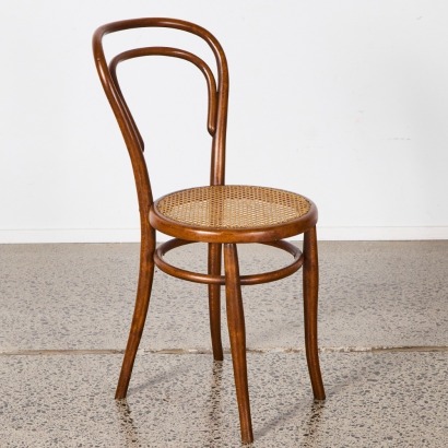 A Single Thonet Ratten Chair