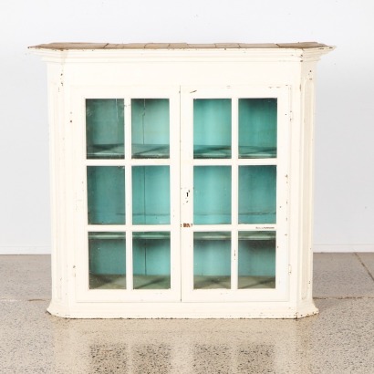 A Painted Wooden China Cabinet