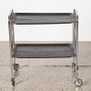 A Retro Folding Chrome And Black Plastic Trolley - 2