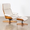 A Plycraft Lounge Chair and Ottoman