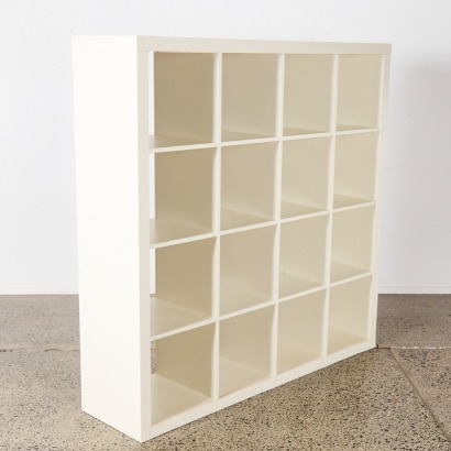 A Cubed White Storage Shelf