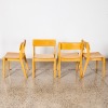 A Suite Of 4 Designer Chairs In Oak - 2