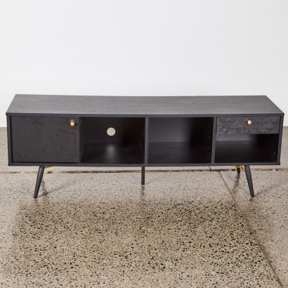 A Minimal Black TV Cabinet