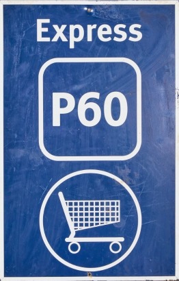 A Enamel Express P60 Sign