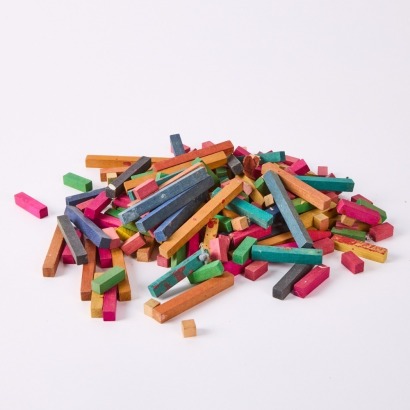 A Collection of Vintage Wooden Cuisenaire Rods