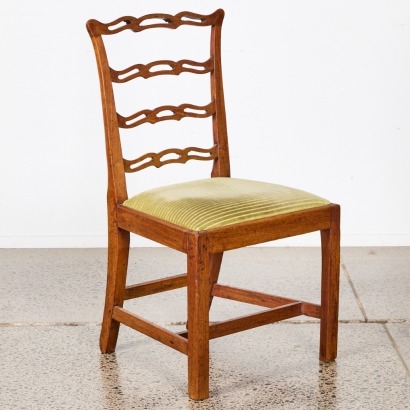 A Georgian Mahogany Chair With Pierced Back Rails C.1790